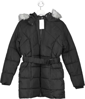 Black Very Everyday Shower Resistant Belted Coat BNW 14 Years