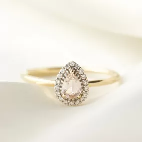 Estelle Morganite & Diamond Ring UK Size P