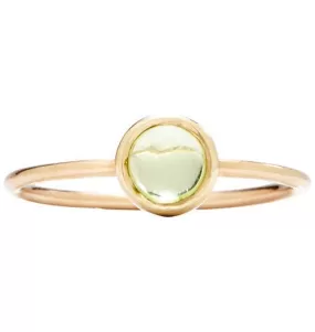 Gemstone Stacking Ring With Peridot