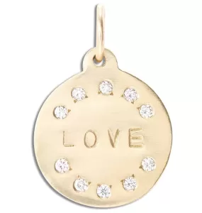 Love Disk Charm Pavé Diamonds