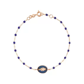 Madone resin charm Classic Gigi Lapis bracelet, Rose Gold, 6.7"