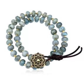 Mandala Whispers of Labradorite Bracelet