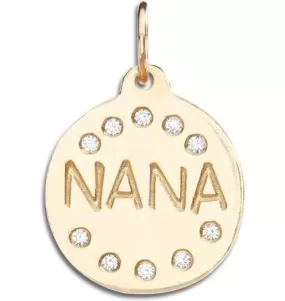 Nana Disk Charm Pave Diamonds