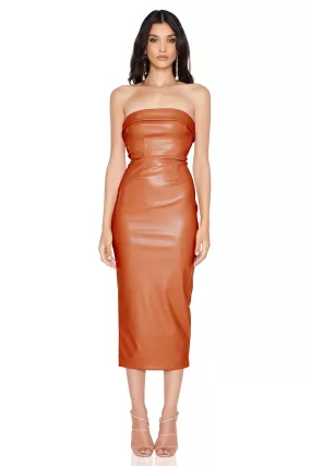 Nookie Cleo Strapless Midi Dress - Tan