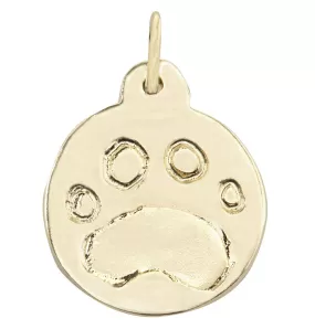 Paw Print Disk Charm