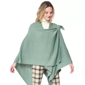 Shoulder Strap Solid Ruana Poncho