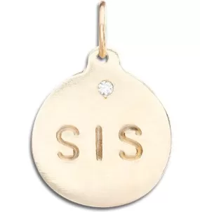 Sis Disk Charm With Diamond