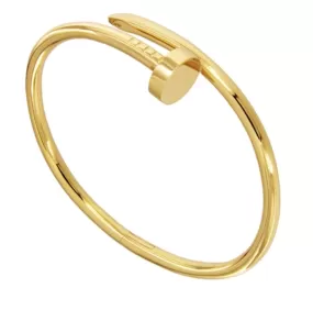 Solid 18K Gold Nail Bracelet